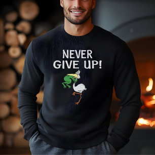 T-shirt Ne jamais renoncer à la motivation pélican et gren