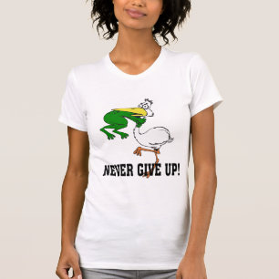 T-shirt Ne jamais renoncer à la motivation pélican et gren