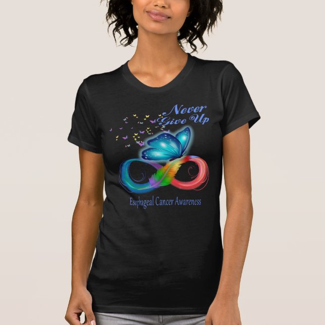 T-shirt Ne jamais renoncer à la sensibilisation au cancer  (Devant)
