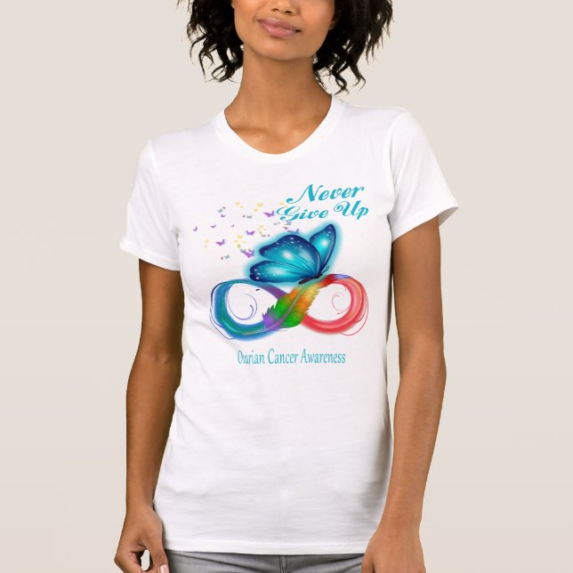 T-shirt Ne jamais renoncer à la sensibilisation au cancer  (Devant)