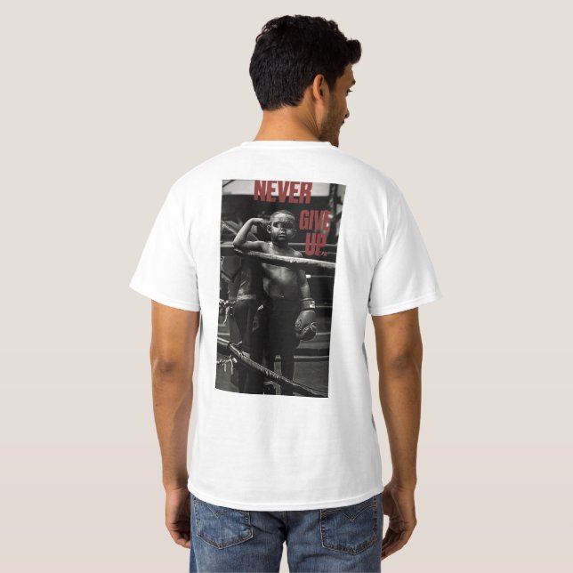 T-shirt Ne jamais renoncer à l'art de boxe (Dos entier)