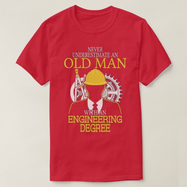 T-shirt Ne jamais sous-estimer le diplôme d'ingénieur du v (Design devant)