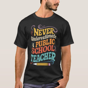 T-shirt Ne jamais sous-estimer un enseignant public