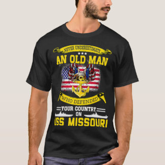 T-shirt Ne jamais sous-estimer USS Missouri BB63 Battleshi