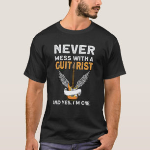 T-shirt Ne Jamais Toucher Un Guitariste Rock Électronique