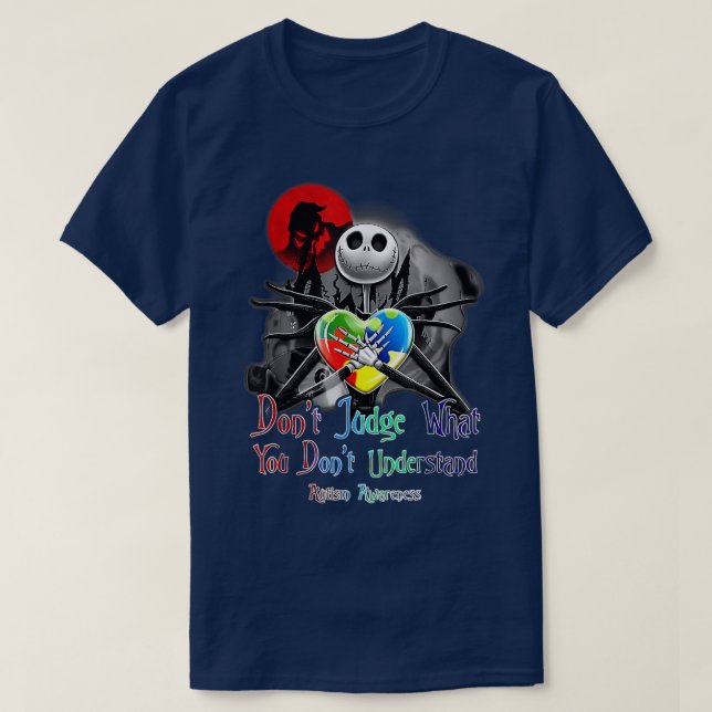 T-shirt Ne jugez pas ce que vous ne comprenez pas, Skeleto (Design devant)