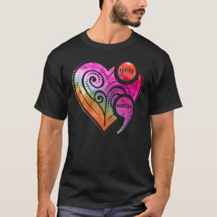T-shirt Ne laissez pas votre histoire terminer le semicolo