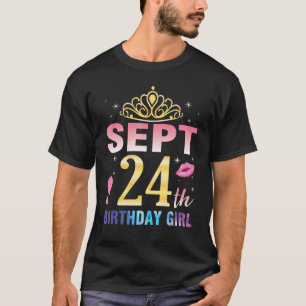 T-shirt Né Le 24 Septembre Joyeux Mon Anniversaire Vous Re