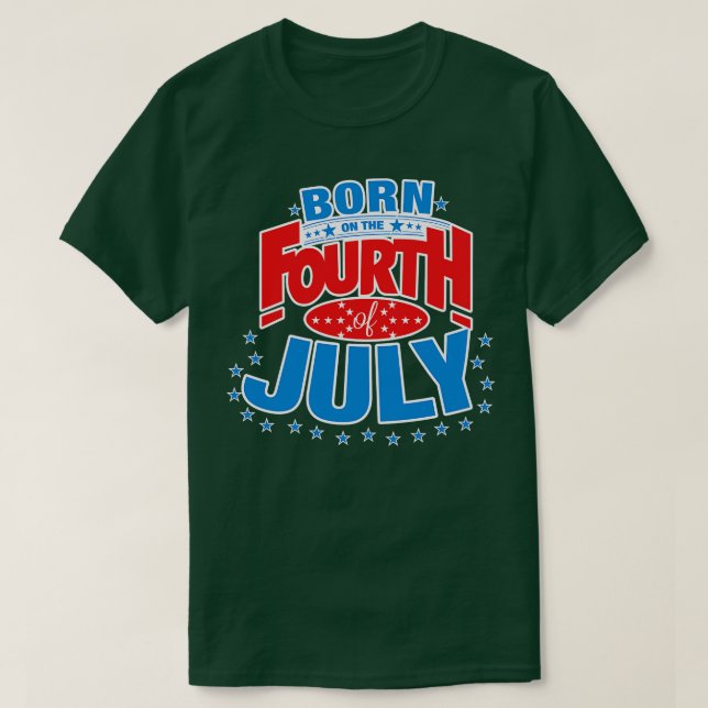 T-shirt Né le 4 juillet (Design devant)