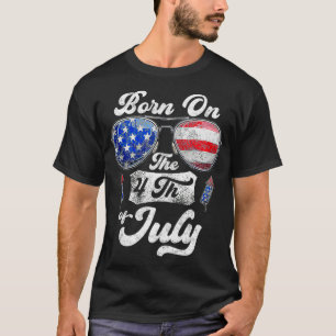 T-shirt Né Le Jour 4 juillet De L'Indépendance 