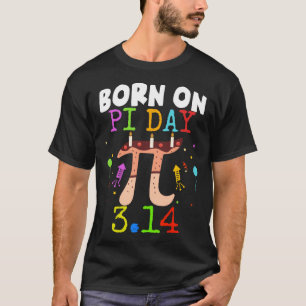 T-shirt Né Le Jour Du Pi Anniversaire 2025 Joyeux Thé Math