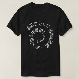 T-shirt Ne mangez jamais le sommeil de café de boissons de