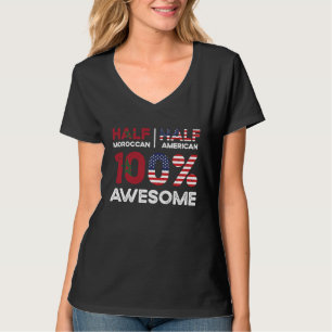 T-shirt Né Marocain Maroc Américain États-Unis Nationalité