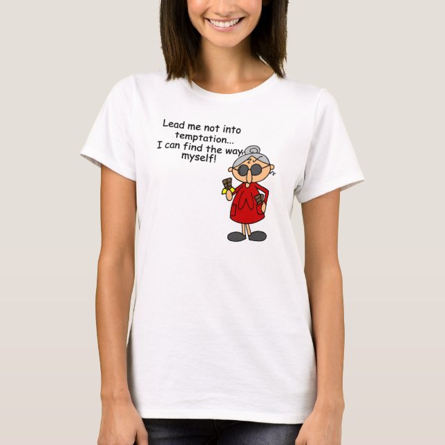T-shirt Ne Me Menez Pas Dans Un Humour De Tentation (Devant)