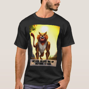 T-shirt Ne me réveille jamais smilodon en colère