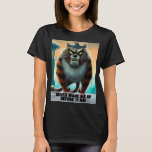T-shirt Ne me réveillez jamais sourire grincheux