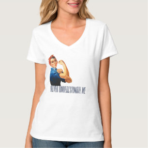 T-shirt Ne me sous-estimez jamais - Le pouvoir des filles