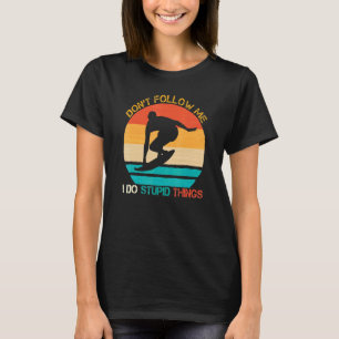 T-shirt Ne Me Suis Pas Surfer Surfer Surf Surfboard Vinta