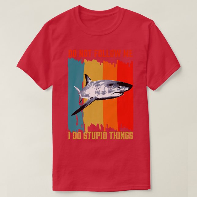 T-shirt Ne me suivez pas, je fais des choses stupides Retr (Design devant)