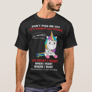 T-shirt Ne m'énervez pas, je suis une vieille femme grinch