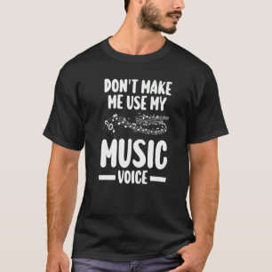 T-shirt ne m'oblige pas à utiliser ma musique notes de mus