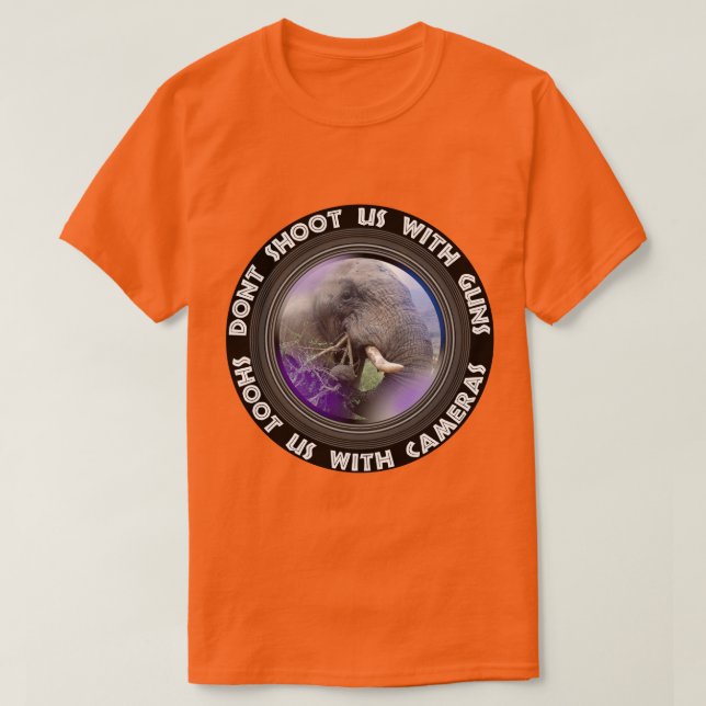 T-shirt Ne nous tirez pas sur Elephant Bull (Design devant)