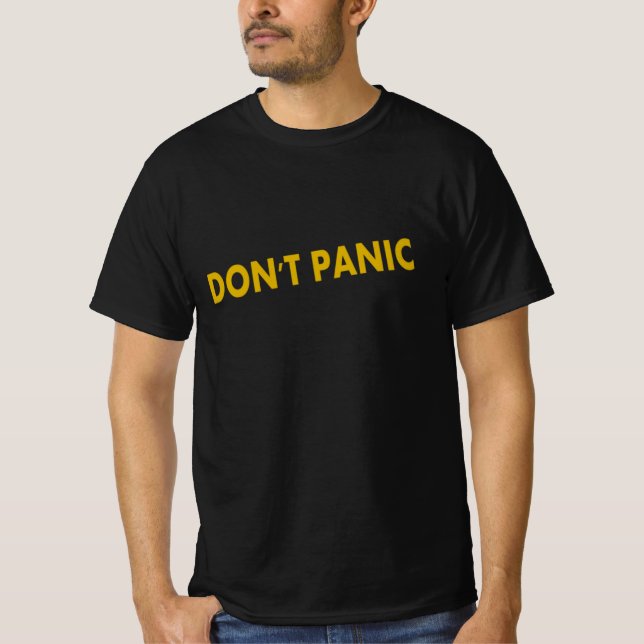 T-shirt Ne panique pas une citation amusante (Devant)