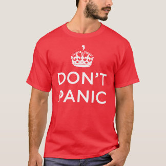 T-shirt Ne paniquent pas la pièce en t rouge