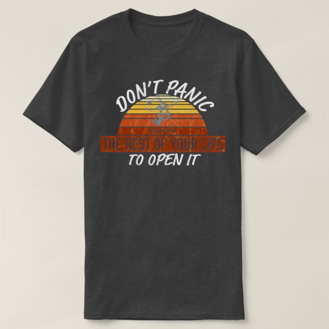 T-shirt Ne paniquez pas Funny Skydiving (Design devant)