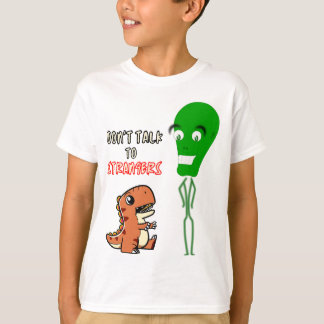 T-shirt Ne parlez pas à des étrangers, Aliens avec de mign