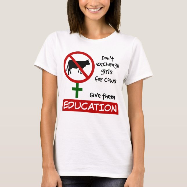T-shirt Ne pas échanger des filles contre des vaches, leur (Devant)