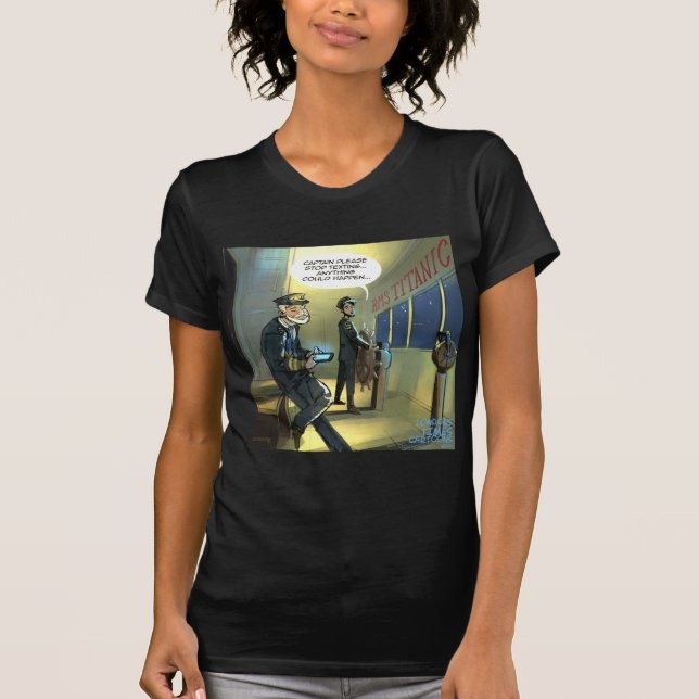 T-shirt Ne pas écrire et Titanic drôle (Devant)