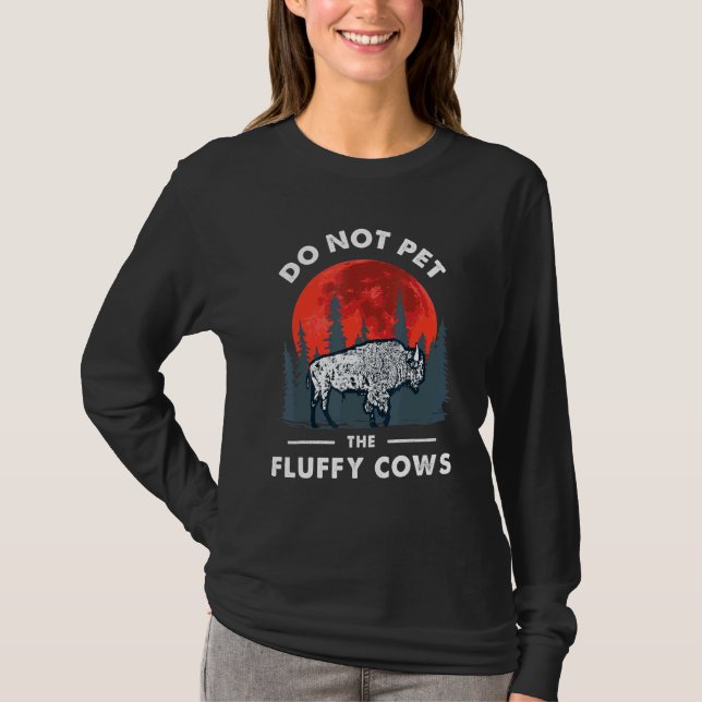 T-shirt Ne pas familiariser avec le bison des vaches de bo (Devant)