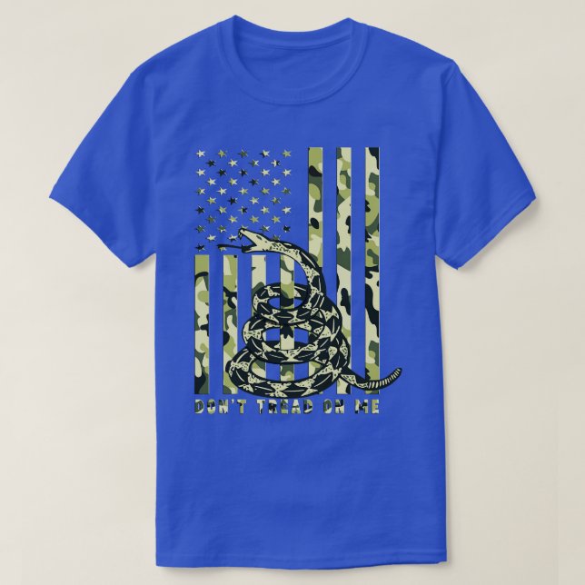 T-shirt Ne pas filer sur moi Camo American Flag (Design devant)