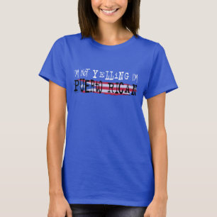T-shirt Ne pas hurler Drapeau Portoricain