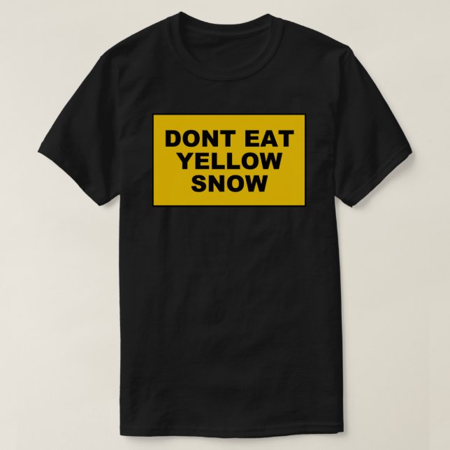 T-shirt NE PAS MANGER Sticker JAUNE À NEIGE.png (Design devant)