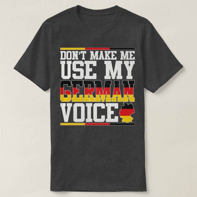 T-shirt Ne Pas Me Faire Utiliser Ma Voix Allemande (Design devant)