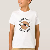 Ne pas paniquer Rester Clam Funny Animal Pun