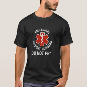 T-shirt Ne Pas Pet Soutien Émotionnel Mari Funny Long Sl