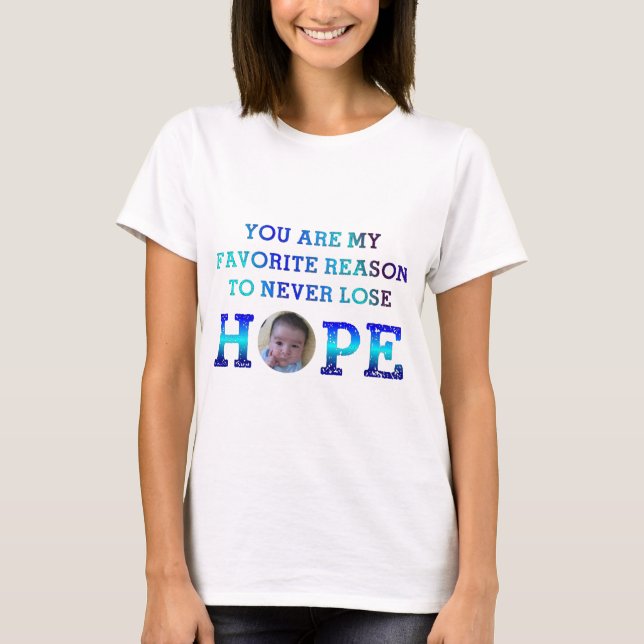 T-shirt Ne perdez jamais l'espoir - geai (Devant)