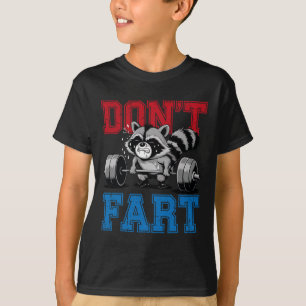 T-shirt Ne pète pas Funny Raccoon gym fitness entraînement