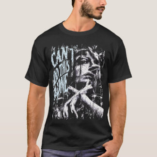 T-shirt NE PEUT FAIRE CECI SEUL — Bleu Blanc Gothique