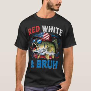 T-shirt Né pour aller à la pêche au bar Bass Poisson Pêche