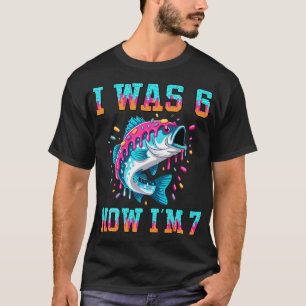 T-shirt Né pour aller à la pêche Forcé d'aller à l'école E