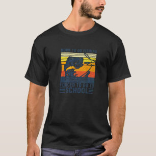 T-shirt Né pour aller pêcher le bar poisson pêcheur garçon
