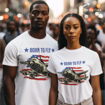 Né pour avion Vintage USA Flag Aviation
