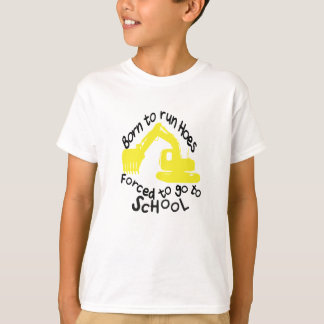 T-shirt Né pour diriger Hoes - Forcé d'aller à l'école - m