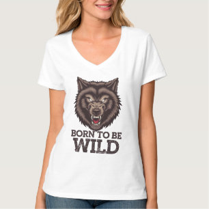 T-shirt Né pour être loup sauvage : Esprit Alpha non dompt