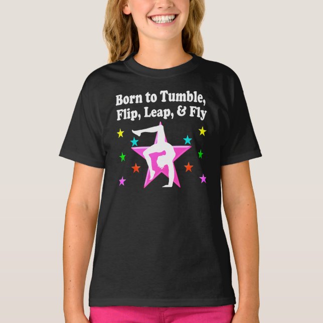 T-SHIRT NÉ POUR ÊTRE UN CHAMPION DE GYMNASTIQUE (Devant)