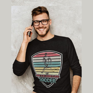 T-shirt Né Pour Être Un Joueur Légende Soccer